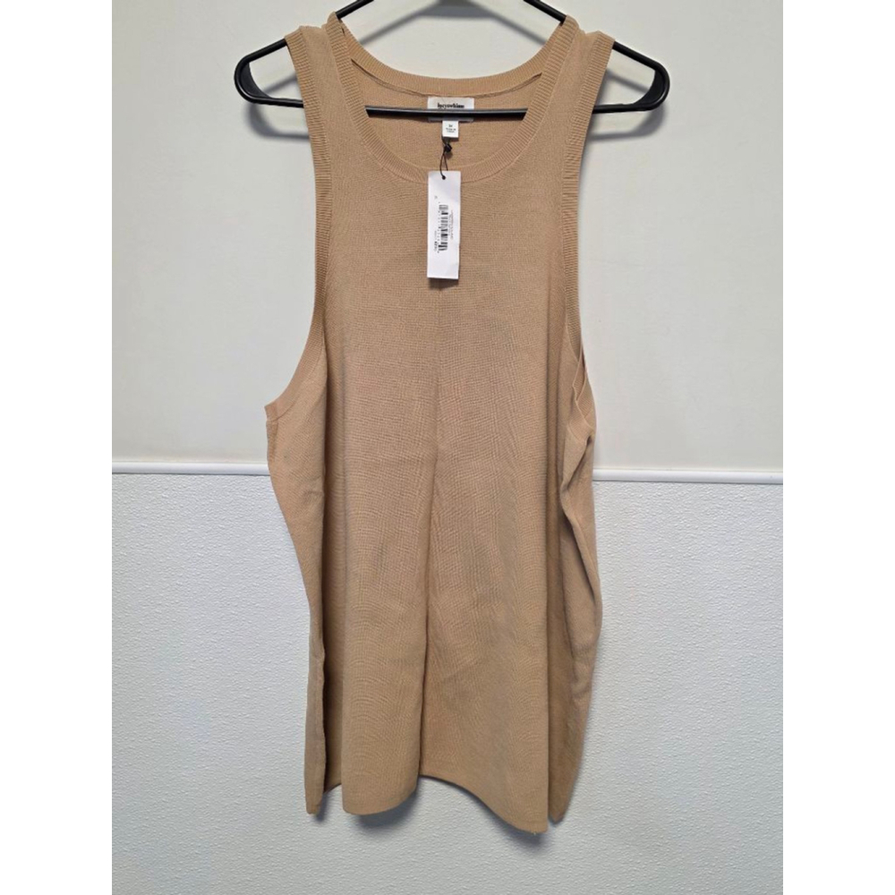 Ribbed Tank Top in Tan